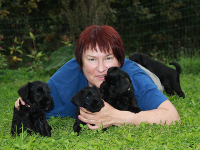 Irina and puppies